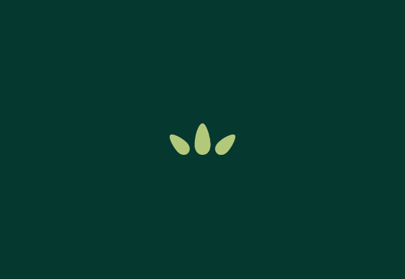 Grüner Hintergrund mit stilisiertem Blatt-Logo als Platzhaltergrafik